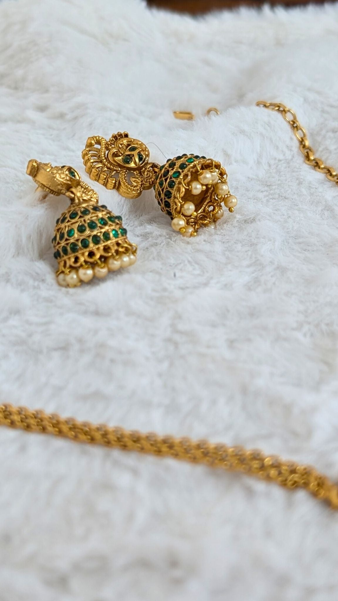 Temple Necklace with Earrings