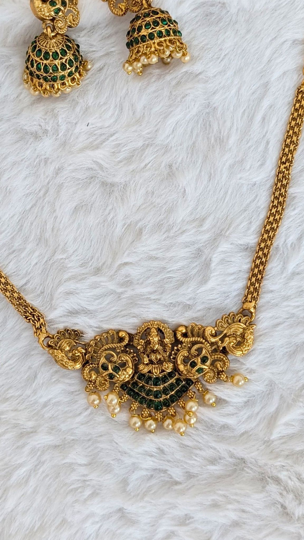 Temple Necklace with Earrings