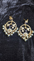 Blue Enamel Floral Hoop
